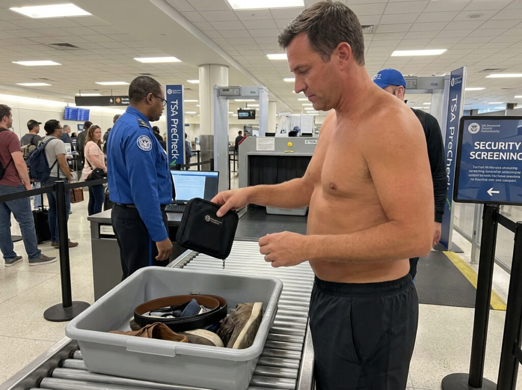 AI Representation of Kim no-shirt at TSA as ordered by Rome AI Representation of Kim no-shirt at TSA as ordered by Rome